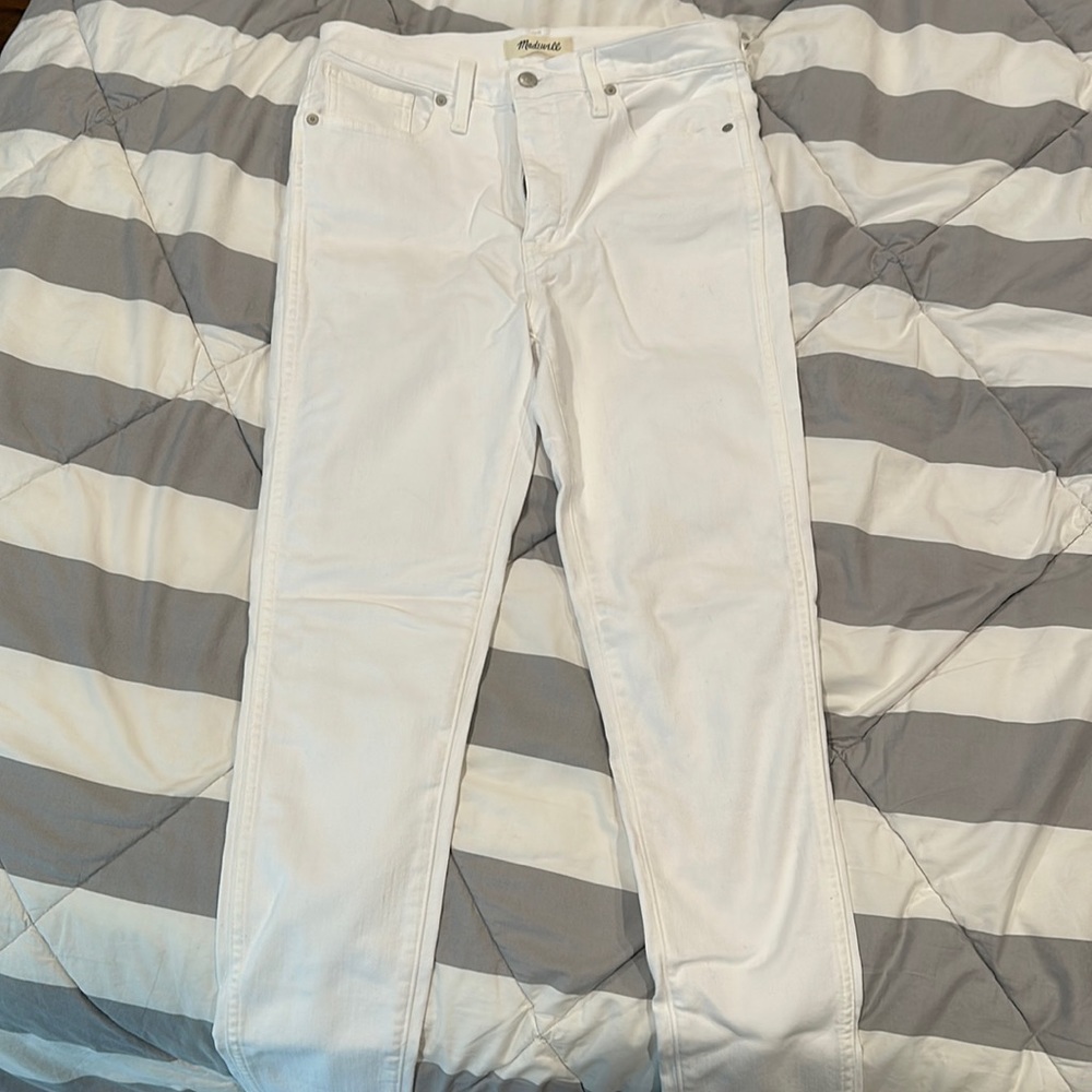 NWT Madewell 10” high waist skinny white jeans 29